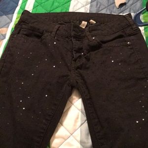 Sparkly skinny jeans